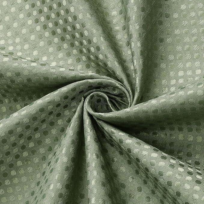 3 in 1 Long Shower Curtain Set-72 W x 78 H, Sage Green Waffle and PEVA Liner Set with 12 Stainless Steel Hooks, Waterproof Fabric for Bathroom