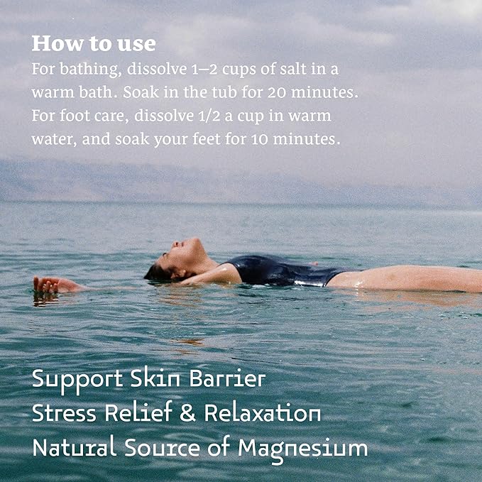 Dead Sea Magnesium Flake Bath Soak for Relief and Relaxtion - 100% Pure Magnesium Chloride Flakes w/Rosemary Infused Essential Oil (2.2 lb Bulk)