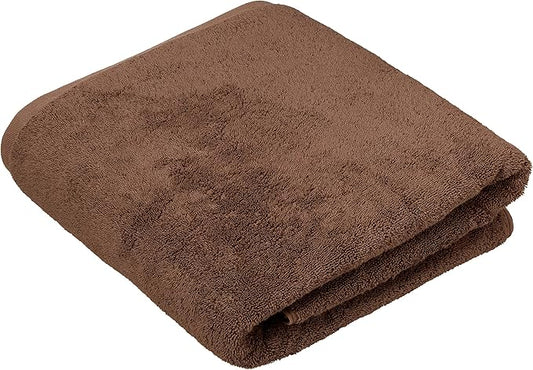 SALBAKOS 100% Turkish Cotton Jumbo Bath Sheet Towel Oversized 40x80 inch | Premium Hotel & Spa Quality, Soft, Absorbent, XL Bath Towels | Made in Turkey (Pack of 1, Chocolate, Jumbo Bath Sheet)