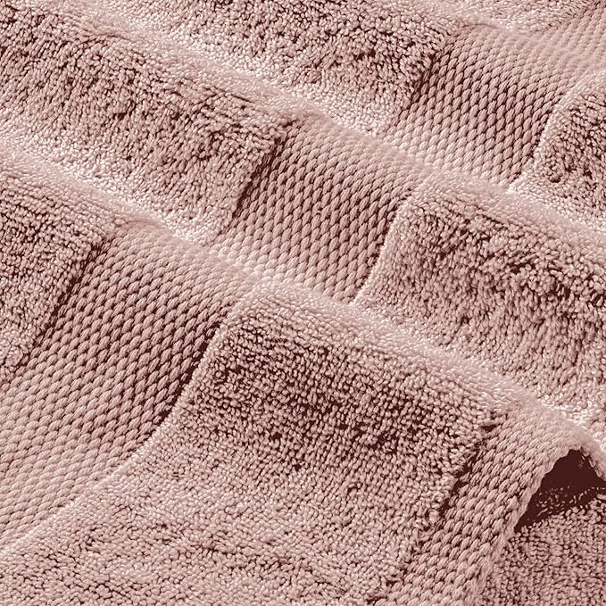 White Classic Pink Hand Towels for Bathroom [12 Pack] Cotton Hand Towel Bulk for Gym, Kitchen and Spa, 16x27 Inches Soft Highly Absorbent Quick Dry Terry Salon Towels