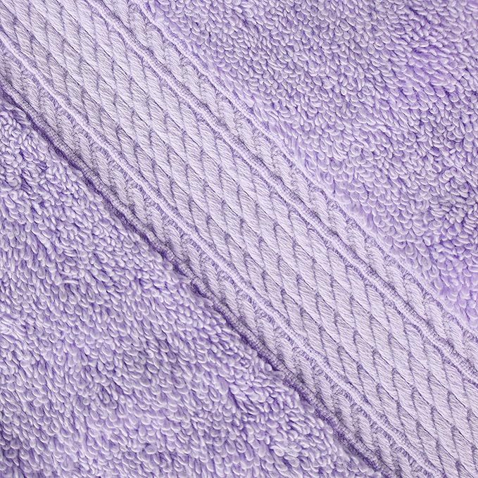 Superior Egyptian Cotton Pile Bath Sheet Set of 2, Ultra Soft Luxury Towels, Thick Plush Essentials, Absorbent Heavyweight, Guest Bath, Hotel, Spa, Home Bathroom, Shower Basics, Purple
