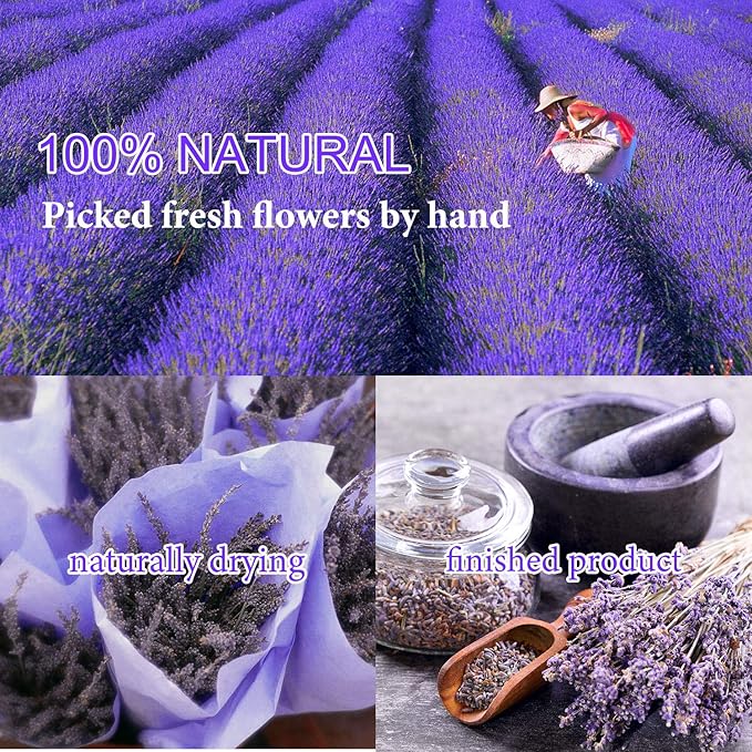 9 Bags Dried Flowers,100% Natural Dried Flowers Herbs Kit for Soap Making, DIY Candle Making,Bath - Include Rose Petals,Lavender,Don't Forget Me,Lilium,Jasmine,Rosebudsand More